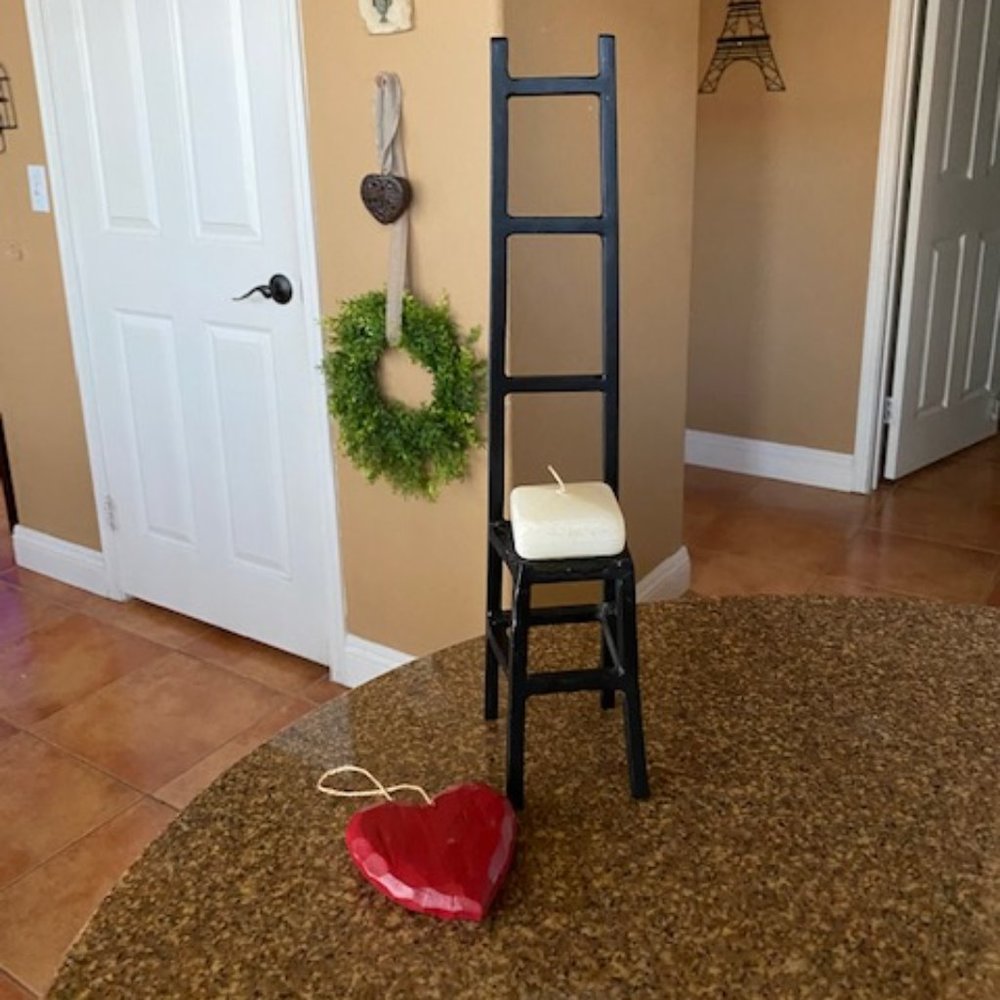 Cast Iron Tall Chair Stand Candle Plant Herb Mini Topiary
